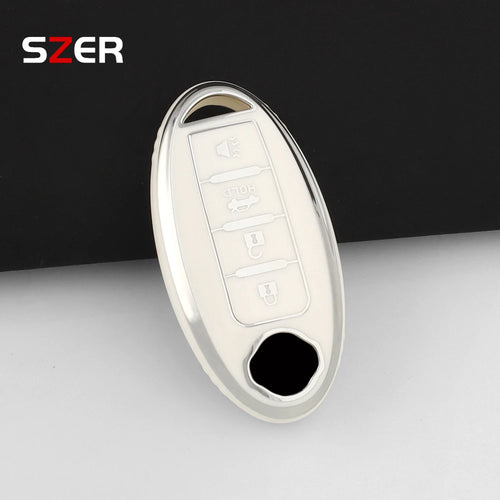 4 Button TPU Car Key Case Cover For Nissan Qashqai Juke J10 J11 X-Trail T32 T31 Kicks Tiida Altima Pathfinder Note For Infiniti